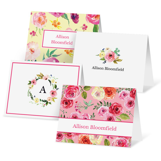 Bright Roses Folded Note Card Collection